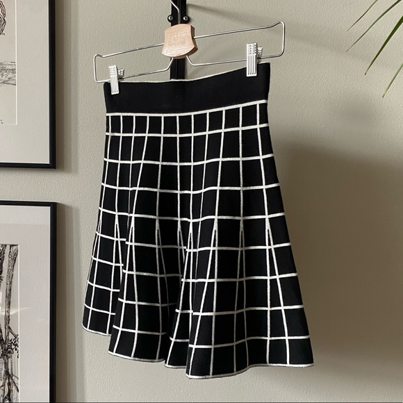 Anthropologie B&W Winter Mini Skirt - Picture 2 of 6